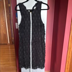 Anthropologie Black Dress textured